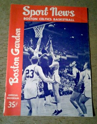 1962 - 1963 Boston Celtics Vs San Francisco Warriors Boston Garden Program