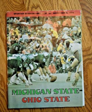 1974 Michigan State Spartans Msu Vs Ohio State University Osu Football Program