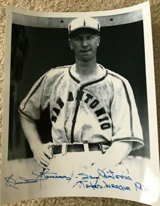 Baseball Photo Autographed San Antonio Texas League Chuck Stevens 1941