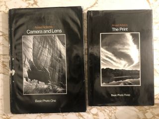 Ansel Adams Book Set: Camera And Lens & The Print Basic Photo Series One & Three