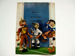 1939 Wayne State University Buffalo University Keyworth Stadium Football Program