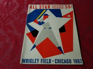 Chicago Cubs Wrigley Field 1962 All Star Game Program Scored