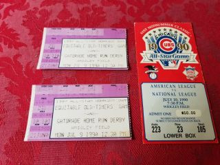 1990 Mlb All Star Game Ticket Stub Chicago Plus Workout Day Ticket Stubs