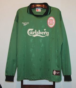 Reebok 1996 - 98 Liverpool Fc Goalkeeper Football Shirt Soccer Jersey Size Xl