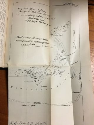 1880 Government Document Washington DC Street Map Hong Kong Nantucket Harbor, 2