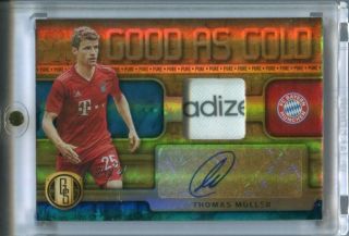 2019 - 20 Panini Gold Standard Thomas Muller Pure Good As Gold Logo Patch Auto 1/1
