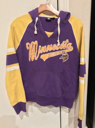Minnesota Vikings Womens Team Apparel Hoodie Size Large