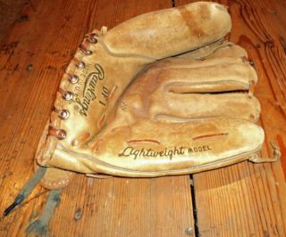 Rawlings Df1 Vintage Leather Mickey Mantle Baseball Glove Mitt Made In Usa