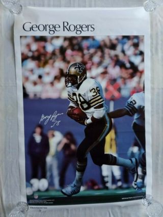 George Rogers Vintage Sports Illustrated Poster Orleans Saints 23 " X35 "
