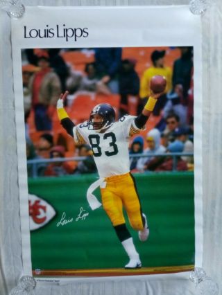 Louis Lipps Vintage Sports Illustrated Poster Pittsburgh Steelers 23 " X35 "