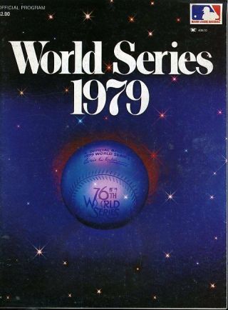 1979 World Series Program Pittsburgh Pirates Baltimore Orioles