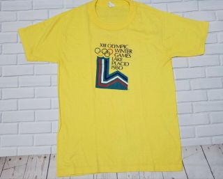 Vintage 1980 Olympic Winter Games Lake Placid T - Shirt M Xiii Shirt