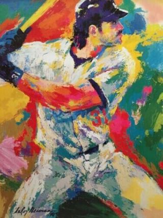 Mike Piazza York Mets Official 2000 Leroy Neiman 28x22 Lithograph Poster