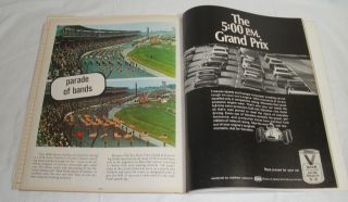 1968 Indianapolis 500 52nd Official Program Indy Motor Speedway Torino Pace car 3