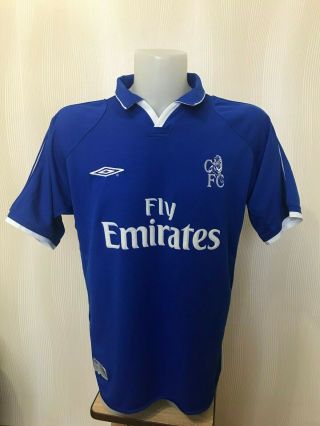 Chelsea London 2001/2002/2003 Home Sz L Umbro Soccer Shirt Jersey Maillot Trikot