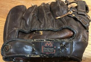 Vintage 1940s Macgregor Gold Smith Baseball Glove/ Bobby Doerr