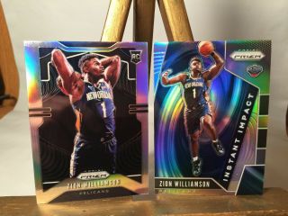 Zion Williamson Rc 2019 - 20 Panini Prizm Silver Refractor Rookie Sp 248 Rc Read