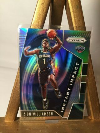 ZION WILLIAMSON RC 2019 - 20 Panini Prizm SILVER REFRACTOR ROOKIE SP 248 RC READ 2