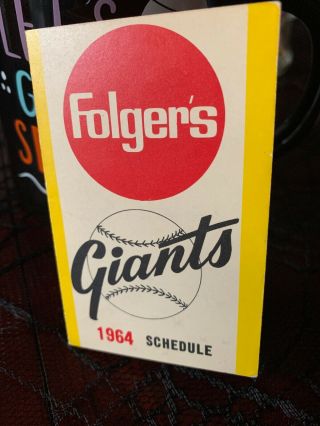 1964 San Francisco Giants / Folger’s Pocket Schedule