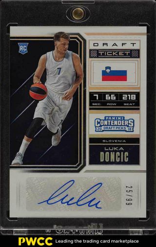 2018 Panini Contenders Draft Ticket Luka Doncic Rookie Rc Auto /99 126 (pwcc)