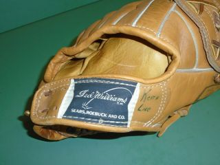 Vintage Ted Williams 1662 Sears & Roebuck Leather Baseball Glove Mitt 2