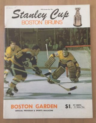 1969 - 70 Nhl Stanley Cup Playoff Program York Rangers @ Boston Bruins Game 5