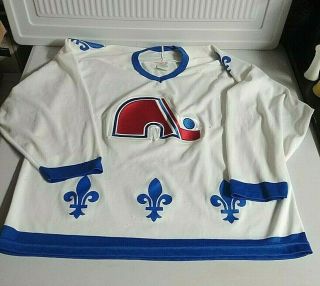 Vintage Quebec Nordiques Ccm Hockey Jersey Size Xl Adult