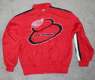 Vtg 90s Detroit Red Wings Hockey Jacket Men 