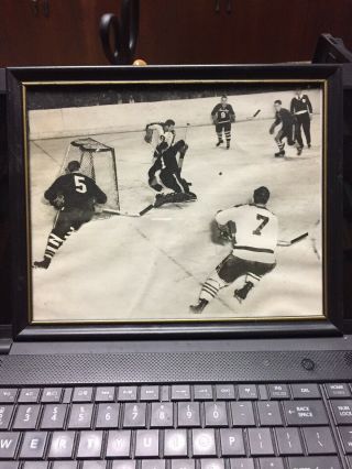 1951 - 52 Ahl Hockey Game Photo Hershey Bears Pittsburgh Hornets
