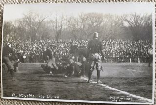 1910 University Of Kansas Vs.  Univ Missouri Border War Football Game Rppc Tigers