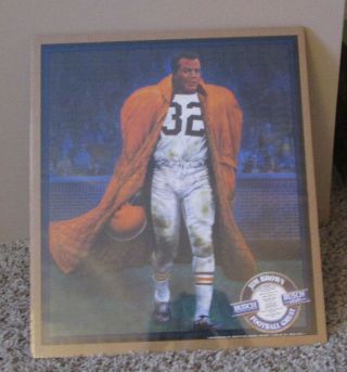 Vintage Jim Brown Poster Cleveland Browns From Busch Beer Shrink Wrapped