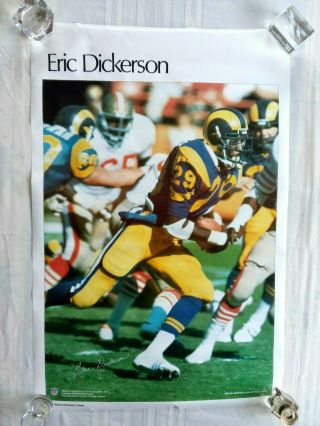Eric Dickerson Sports Illustrated Poster Vintage Los Angeles Rams 23 " X35 "