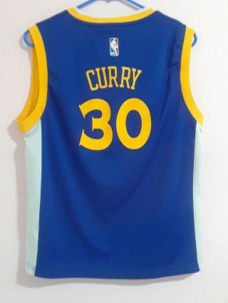 Golden State Warriors Curry NBA Adidas Basketball Jersey Youth Kids Large L 30 2