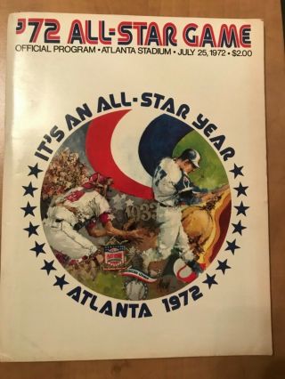 1972 Mlb All - Star Game Program Roberto Clemente,  1972 Braves Pocket Schedule