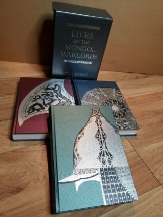 Folio Society Lives Of The Mongol Warlords 3 Volume Set Genghis Khan