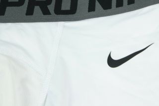 Nike Pro Nba Authentics Detroit Pistons Team Issued Spandex Shorts White Xl T