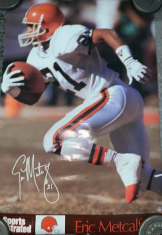 Rare Eric Metcalf Browns 1990 Vintage Sports Illustrated Si Nfl Poster