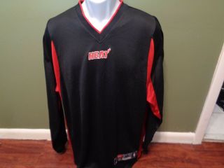 Miami Heat Nike Nba Dri - Fit Practice Warm - Up Long Sleeve Jersey Size Mens Xl