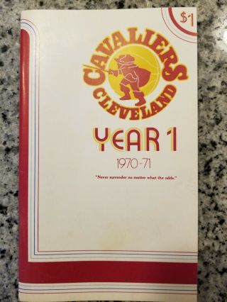Vintage 1970 - 71 Cleveland Cavaliers/barons Media/press Guide; Year 1 Of Cavs