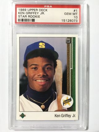 1989 Upper Deck Ken Griffey Jr.  Rc 1 Baseball Card Psa Gem Mt 10 Rookie Card