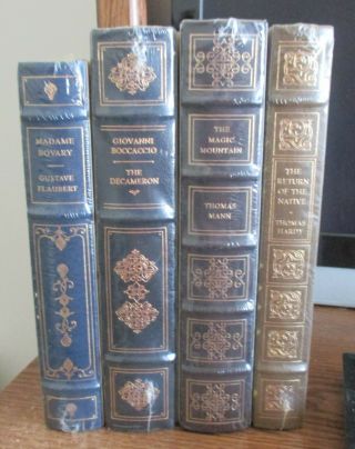 The Franklin Library Set Of 4 1/4 Leather Bound Classics