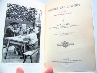 1892 U.  K.  1st Ed.  REDSKIN AND COW - BOY: A TALE OF WESTERN PLAINS By G.  A.  HENTY 3