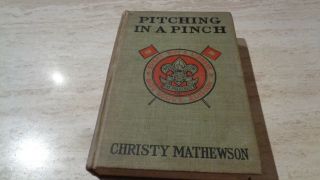 1912 Hc Book " Pitching In A Pinch " By Christy Mathrewson - Nygiants - Scout Ed.