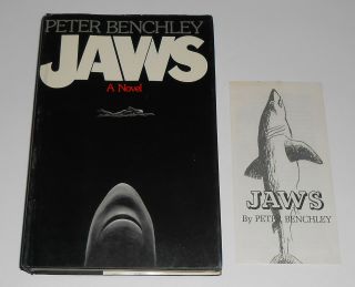 Vintage 1974 Jaws Peter Benchley First Edition Bce Horror Shark W/ Insert Vg Dj