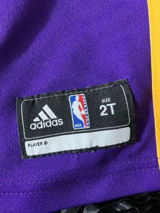 NBA Los Angeles Lakers Adidas Kobe Bryant 24 Boy Kids Toddler Jersey Sz 2T 2