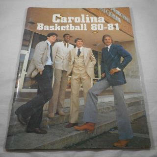 Vintage 1980 - 1981 Unc Tar Heels Basketball Media Guide James Worthy
