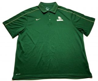Nike Baylor University Mens Green Short Sleeve Polo Shirt Size 2xl