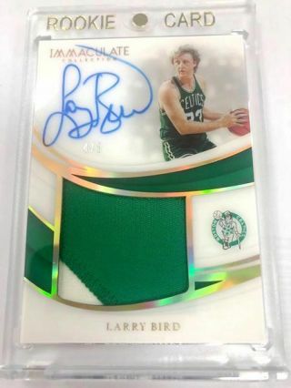 2018 - 19 Panini Immaculate Premium Patch Autograph Gold Auto Card Larry Bird 4/5