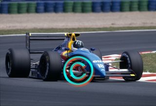 Racing 35mm Slide F1,  Fabrizio Barbazza - Ags,  1991 France Formula 1