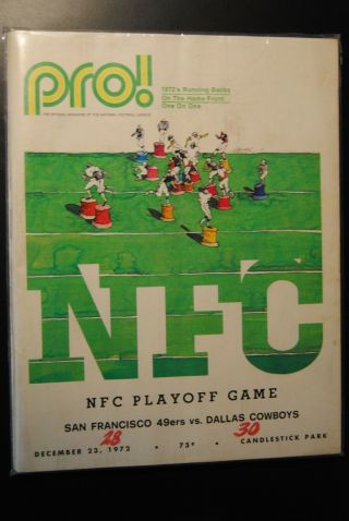 1972 San Francisco 49ers Vs Dallas Cowboys Football Program - Nfc Playoff Game